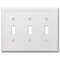 Amerelle Amerelle Chelsea White 3 gang Stamped Steel Toggle Wall Plate 1 pk 149TTTW - alternate 1